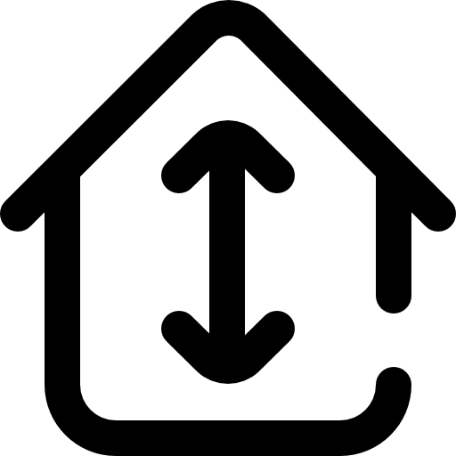 Height resize architecture and city adjustment icon Height resize architecture and city adjustment icon