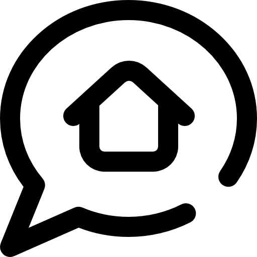 Conversation speech bubble miscellaneous home icon Conversation speech bubble miscellaneous home icon