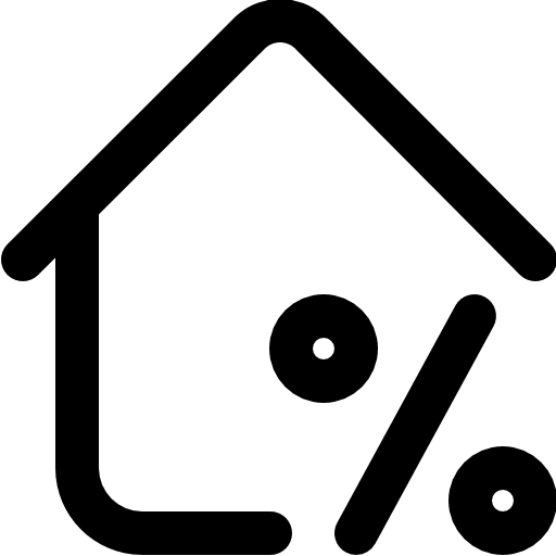 Real estate real estate buildings percentage icon Real estate real estate buildings percentage icon