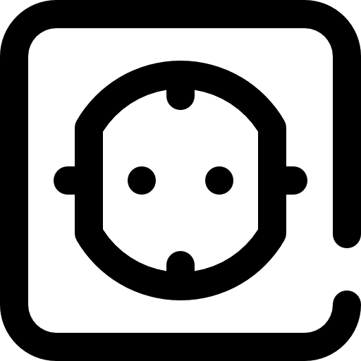 Socket electric plugin technology icon Socket electric plugin technology icon