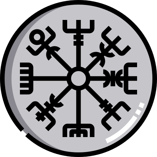 Runes shield shapes and symbols viking icon