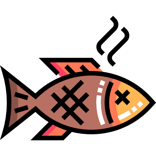 Fish supermarket food and restaurant fish icon Fish supermarket food and restaurant fish icon