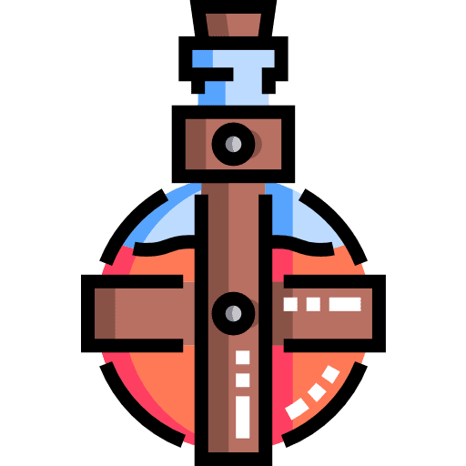 Potion flask chemical healthcare and medical icon Potion flask chemical healthcare and medical icon