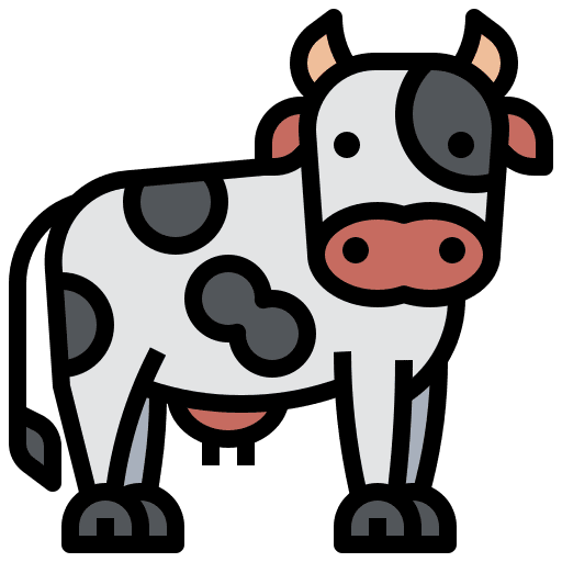 Cow animals cattle wild life icon