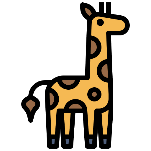 Giraffe wild life animals animal kingdom icon