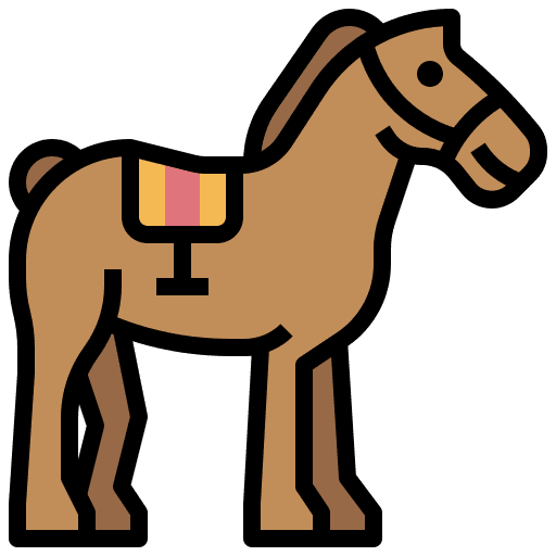 Horse wild life animal kingdom animals icon