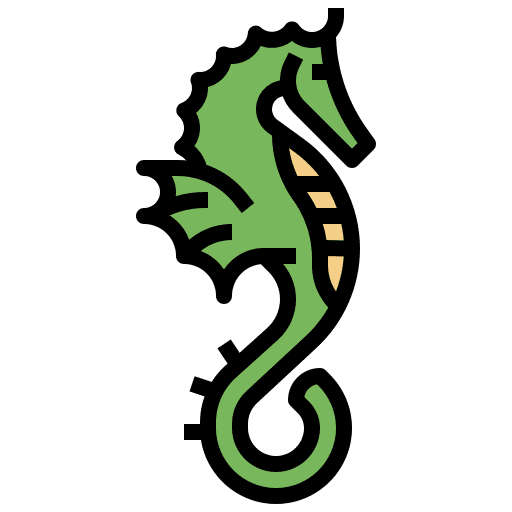 Seahorse animal shapes seahorses icon