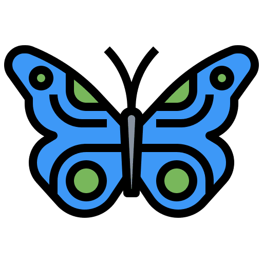 Butterfly wings animals butterfly icon