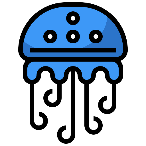 Jellyfish aquarium travel nature icon