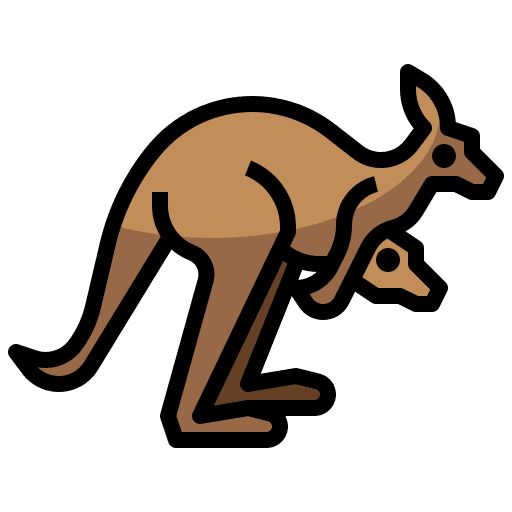 Kangaroo wild life animal marsupial icon