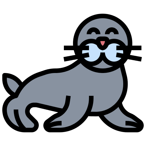 Seal zoo wildlife mammal icon
