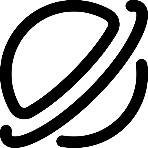 Saturn universe astronomer nature icon