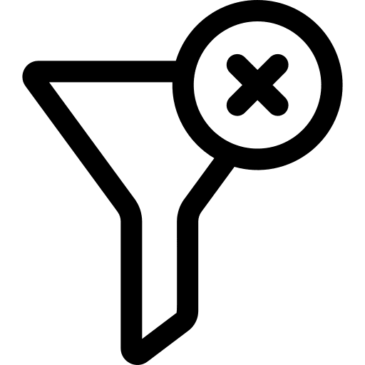 Filter filter tool delete icon