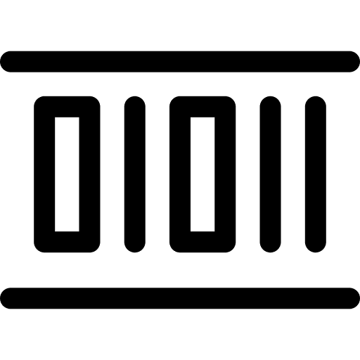 Barcode barcode horizontal commerce and shopping icon