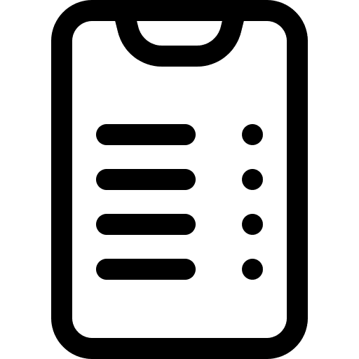 Checklist document files and folders clipboard icon