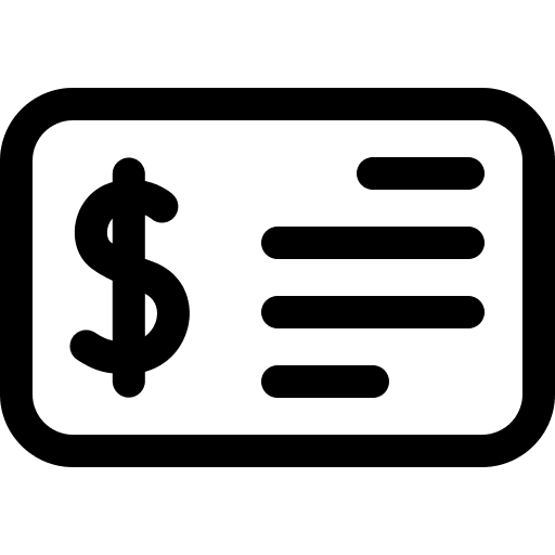 Cheque cheque banking check icon