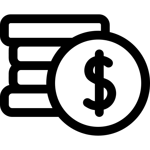 Coin money currency business icon