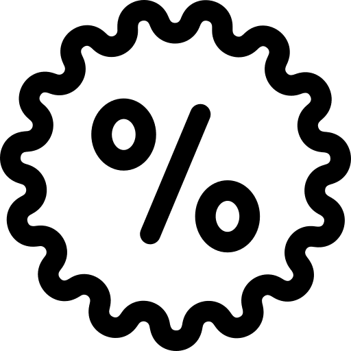 Discount signs commerce and shopping discount icon