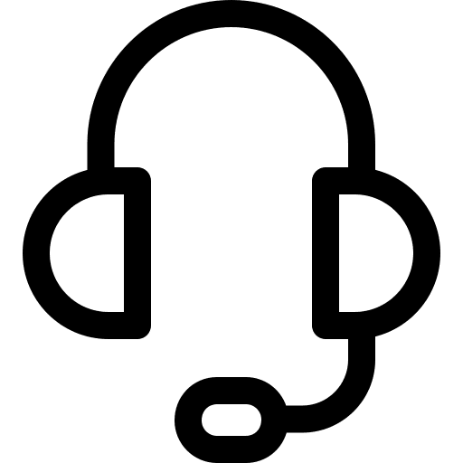 Headset headphone customer service communications icon