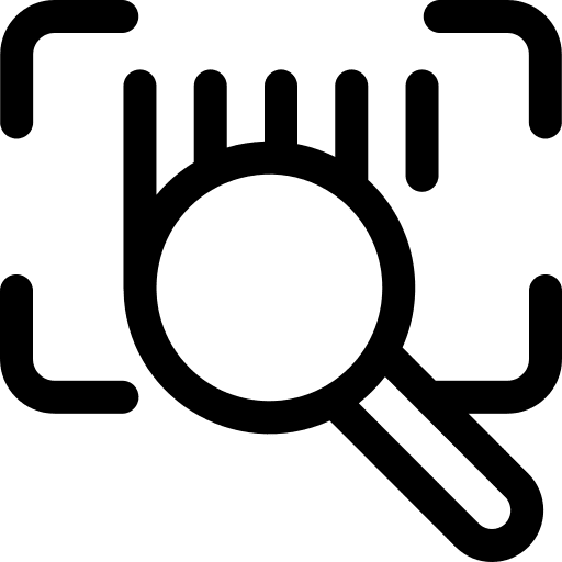 Search loupe barcode search icon