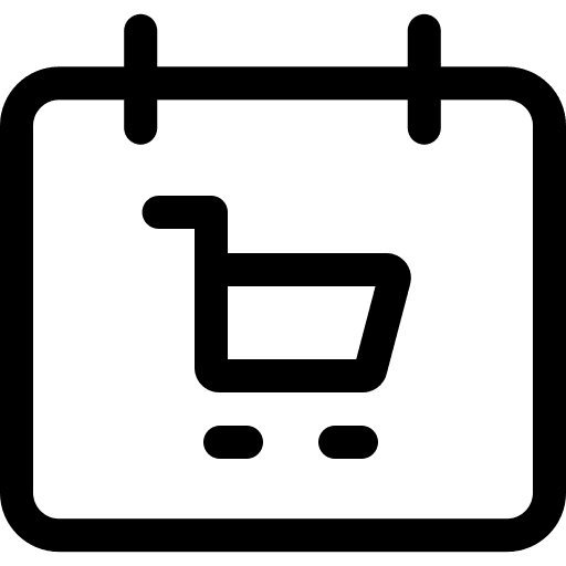 Calendar events date commerce and shopping icon