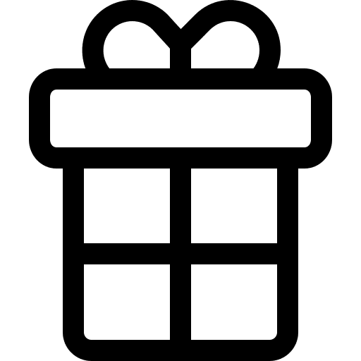 Present gift box birthday and party present icon