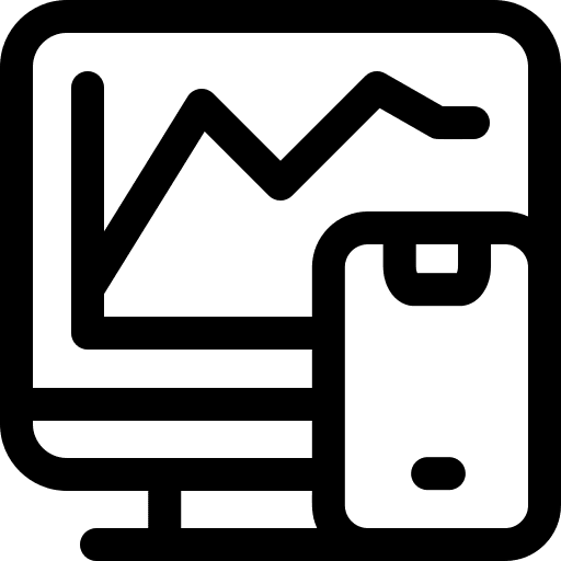 Statistics statistics computer monitor icon