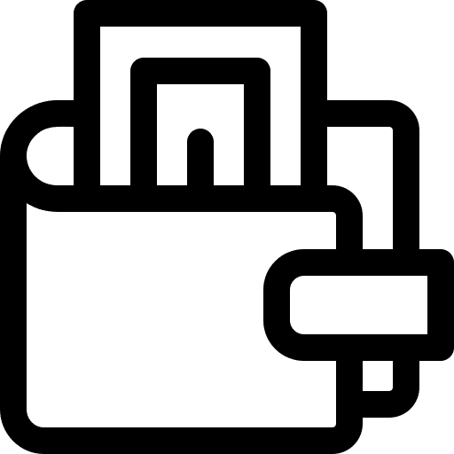 Wallet wallet notes card icon