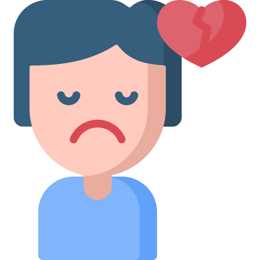 Broken heart people heartbreak break up icon Broken heart people heartbreak break up icon