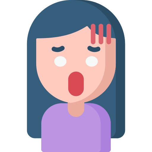 Fear faces woman scared icon