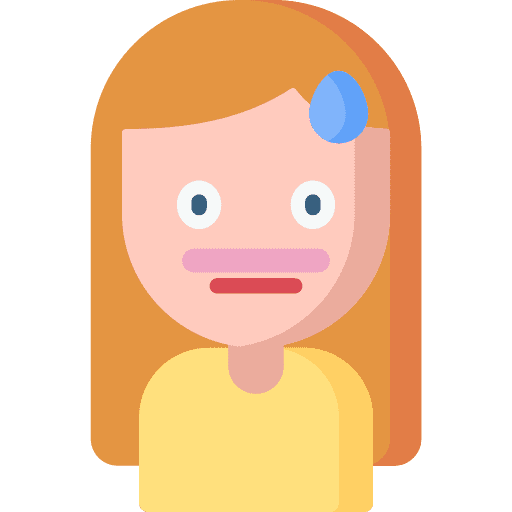 Shame oops sweating embarrassed icon