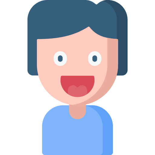 Happy feelings kid smile icon Happy feelings kid smile icon