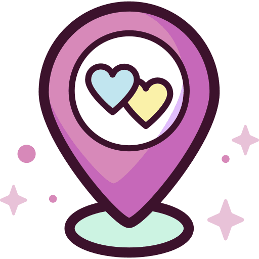 Location heart map pointer love icon