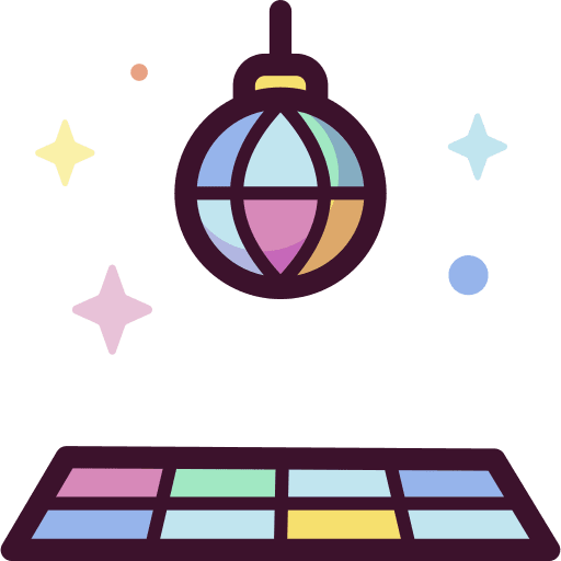Dance floor birthday and party dance floor celebration icon Dance floor birthday and party dance floor celebration icon