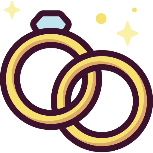 Rings wedding love and romance jewel icon Rings wedding love and romance jewel icon