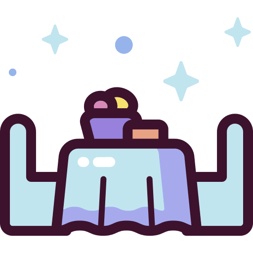 Table chair bowl table cloth icon Table chair bowl table cloth icon