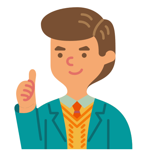 Businessman avatar thumbs up male icon