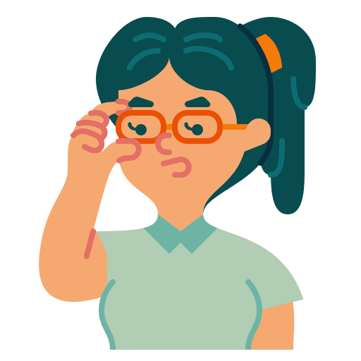 Girl user eyeglasses people icon