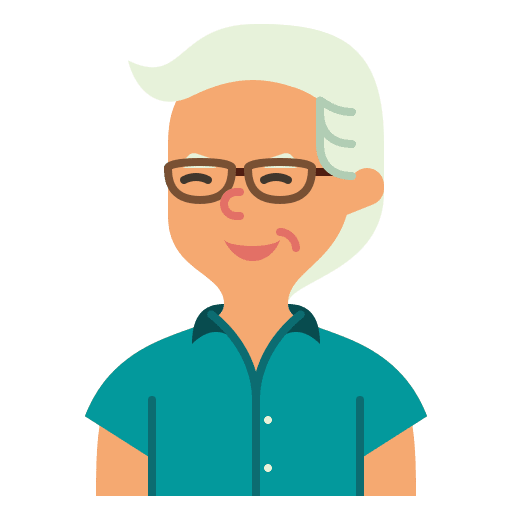 Grandfather eyeglasses glasses avatar icon