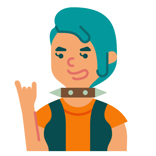 Rockstar user blue hair rockstar icon