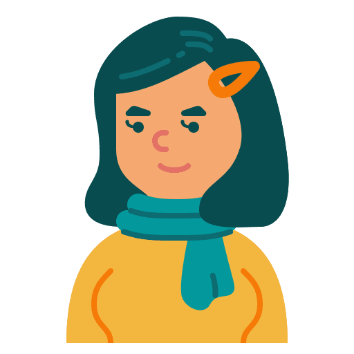 Girl avatar scarf short hair icon Girl avatar scarf short hair icon