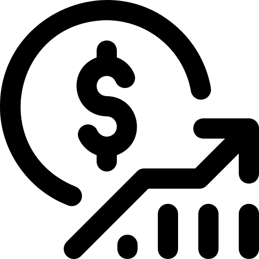 Stock exchange app profits stats ios icon