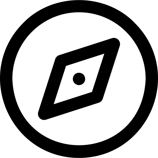 Web browser location seo and web cardinal points icon