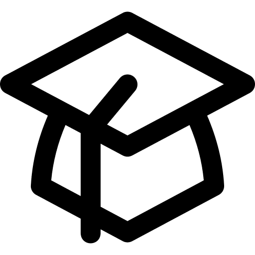 Mortarboard education academic college icon