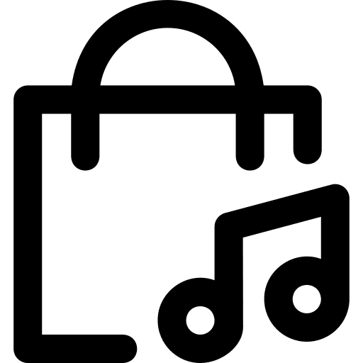 Music store app music store app shopping bag ios icon