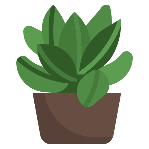 Succulent exotic pot farming and gardening icon