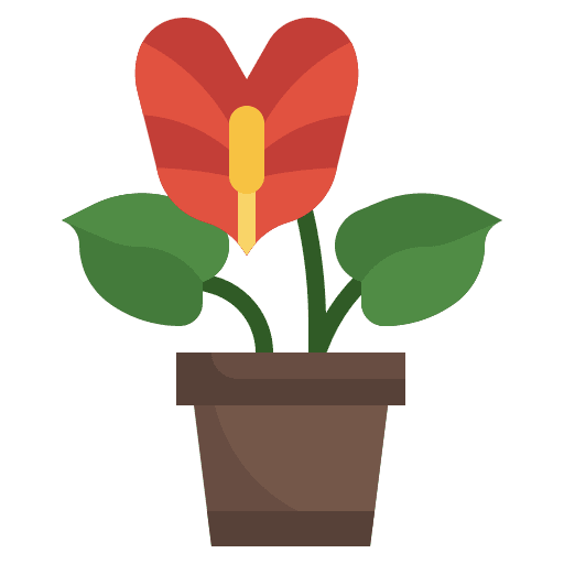 Anthurium exotic plant pot farming and gardening icon Anthurium exotic plant pot farming and gardening icon