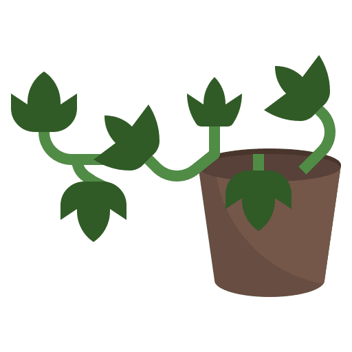 English ivy flower pot farming and gardening icon English ivy flower pot farming and gardening icon