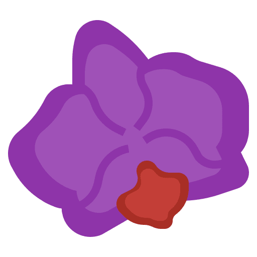 Orchid botanical flower petals icon Orchid botanical flower petals icon