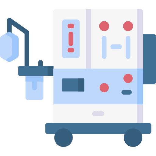 Anesthetic healthcare and medical machine anesthetic icon